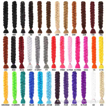Jumbo Braids Wholesale 82 Inch Synthetic Jumbo Braiding Hair Pre-Stretched High Temperature Fiber Crochet Hair for Women